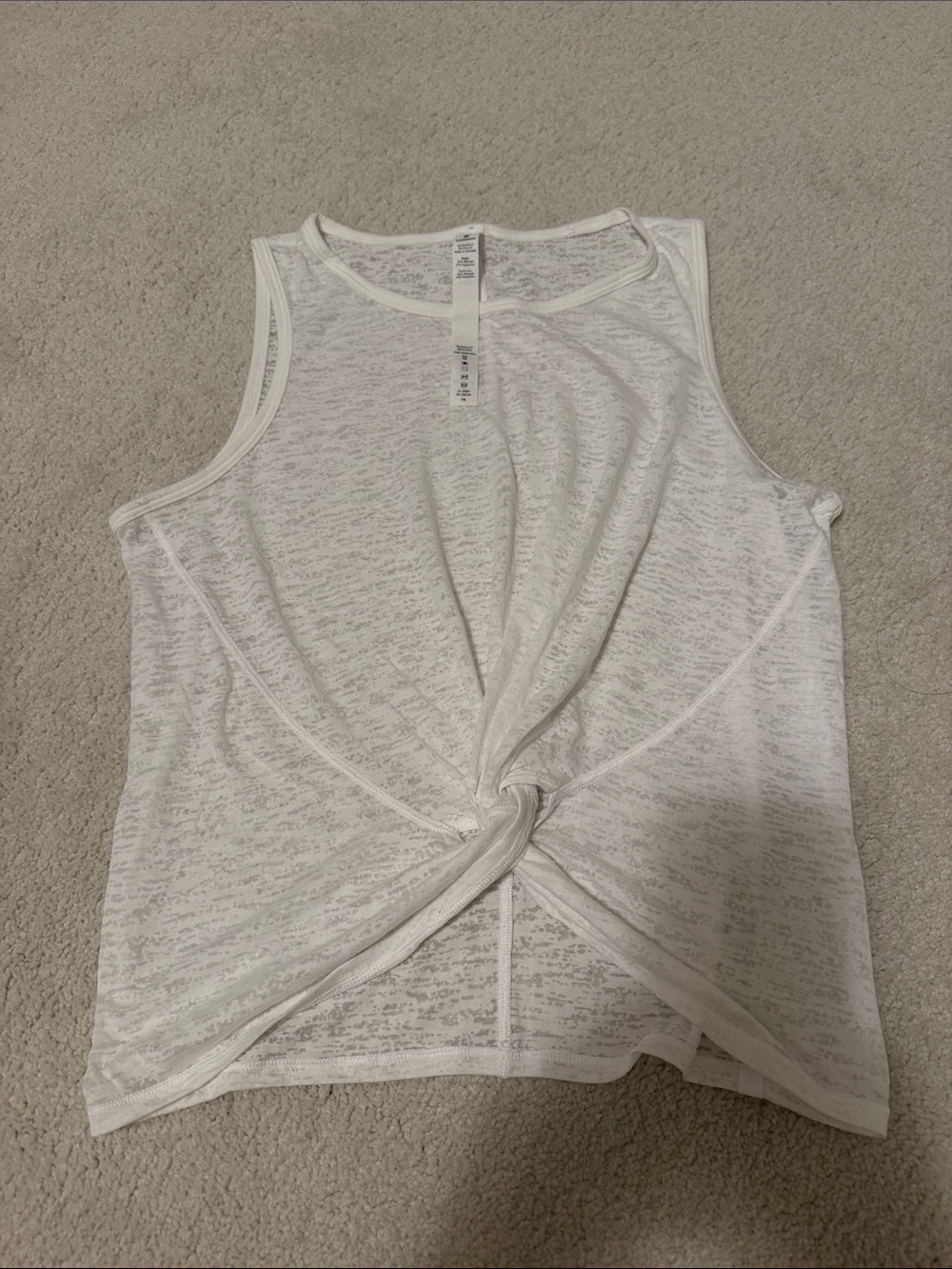 lululemon athletica White Twist-Front Muscle Tank